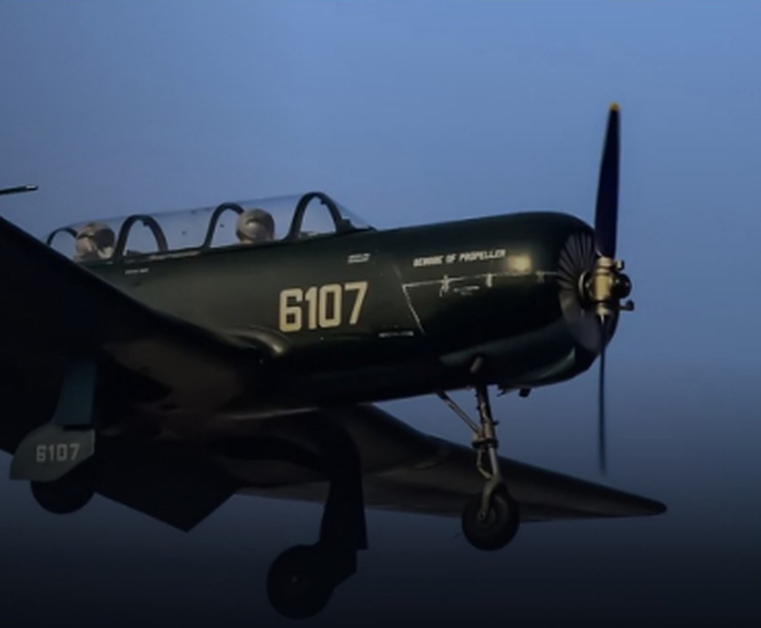 Bangladesh Air Force PT-6 trainer aircraft 6107 in flight